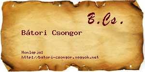 Bátori Csongor névjegykártya